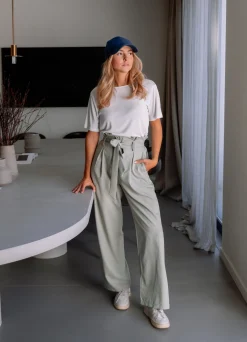 Pantalons-EASY-CLOTHES Pantalon Dixon - vert saugeEasy Clothes Vert sauge