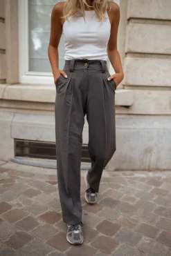 Pantalons-EASY-CLOTHES Pantalon Ellie - grisEasy Clothes Gris