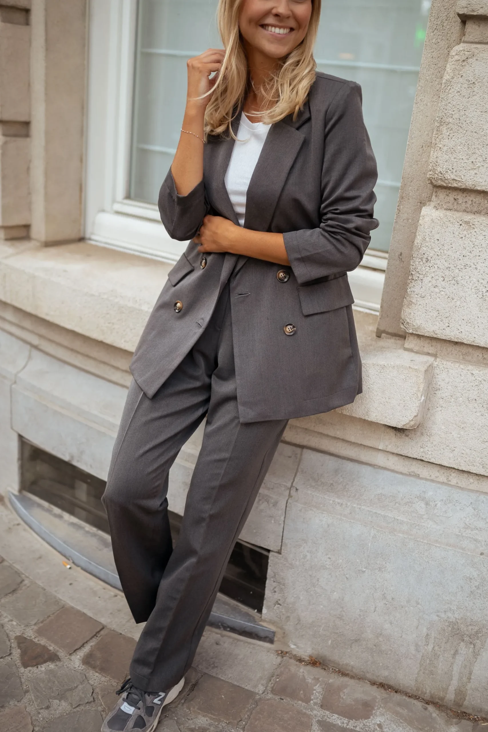 Pantalons-EASY-CLOTHES Pantalon Ellie - grisEasy Clothes Gris