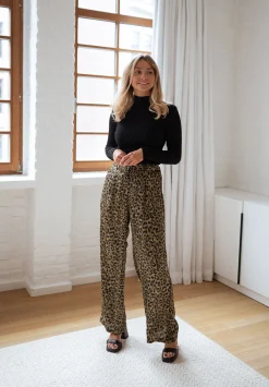 Pantalons-EASY-CLOTHES Pantalon Enouk - léopard vertEasy Clothes Léopard vert