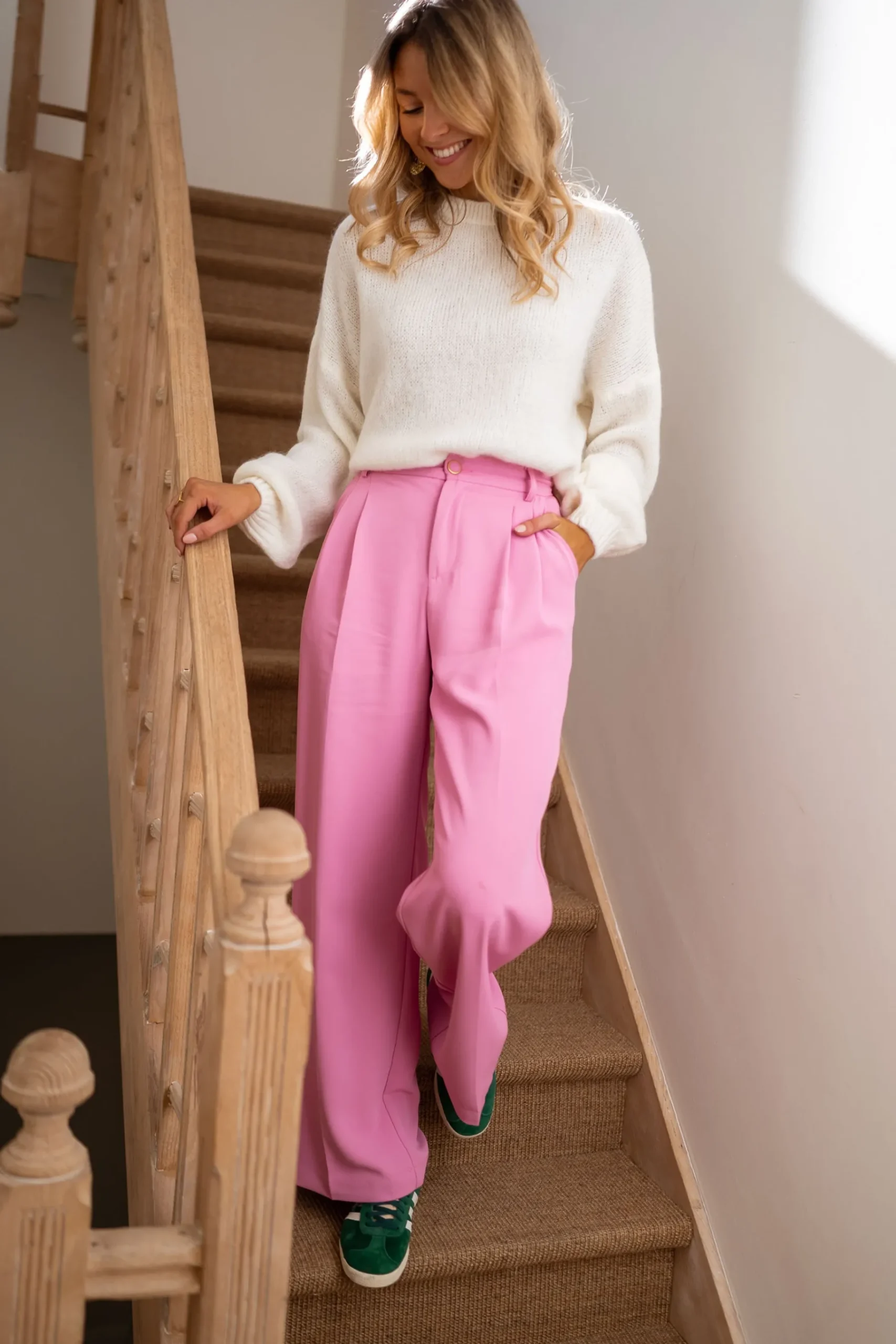 Pantalons-EASY-CLOTHES Pantalon Gustave - roseEasy Clothes Rose