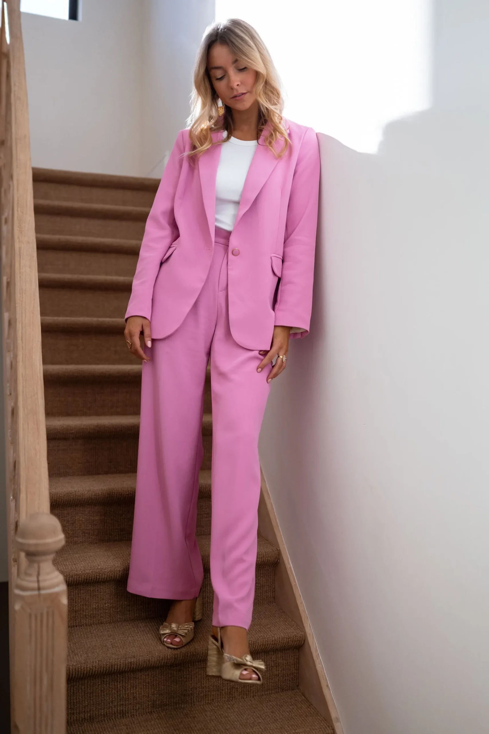 Pantalons-EASY-CLOTHES Pantalon Gustave - roseEasy Clothes Rose