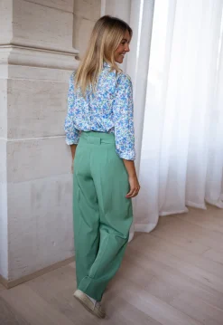 Pantalons-EASY-CLOTHES Pantalon Kalie - vert d’eauEasy Clothes Vert d’eau       