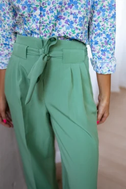 Pantalons-EASY-CLOTHES Pantalon Kalie - vert d’eauEasy Clothes Vert d’eau       