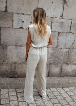Pantalons-EASY-CLOTHES Pantalon Marc - argentéEasy Clothes Argenté       
