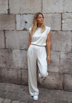 Pantalons-EASY-CLOTHES Pantalon Marc - argentéEasy Clothes Argenté       