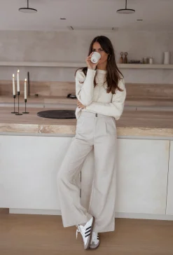 Pantalons-EASY-CLOTHES Pantalon Marcus - beigeEasy Clothes Beige       