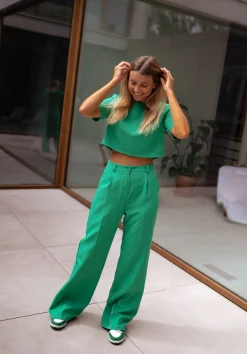 Pantalons-EASY-CLOTHES Pantalon Marius - vertEasy Clothes Vert       