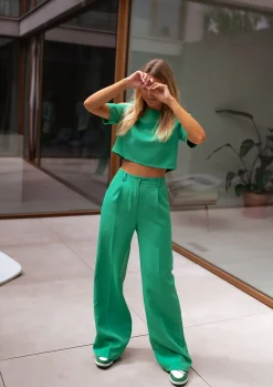 Pantalons-EASY-CLOTHES Pantalon Marius - vertEasy Clothes Vert       
