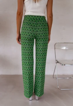 Pantalons-EASY-CLOTHES Pantalon Peter - vert à motifsEasy Clothes Vert à motifs       