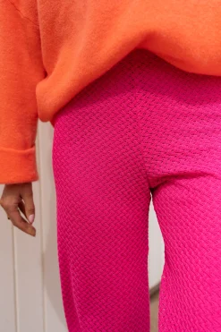 Pantalons-EASY-CLOTHES Pantalon Philo - rose en crochetEasy Clothes Rose en crochet       
