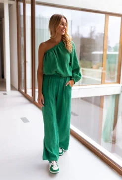 Pantalons-EASY-CLOTHES Pantalon Sacha - vertEasy Clothes Vert       