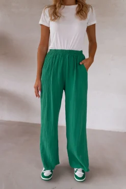 Pantalons-EASY-CLOTHES Pantalon Sacha - vertEasy Clothes Vert       