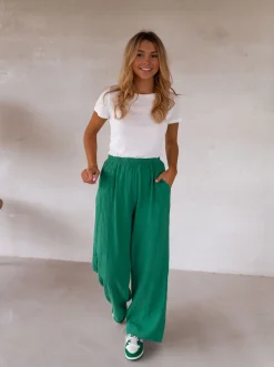 Pantalons-EASY-CLOTHES Pantalon Sacha - vertEasy Clothes Vert       