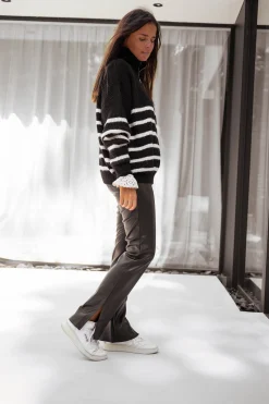 Pantalons-EASY-CLOTHES Pantalon simili cuir Rafi - noirEasy Clothes Noir