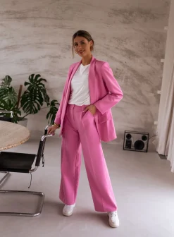 Pantalons-EASY-CLOTHES Pantalon Tudy - roseEasy Clothes Rose       
