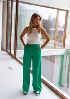 Pantalons-EASY-CLOTHES Pantalon Tudy - vertEasy Clothes Vert       