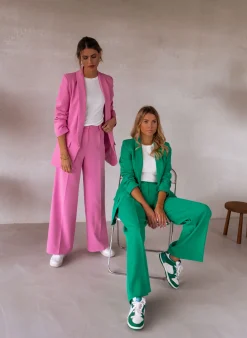 Pantalons-EASY-CLOTHES Pantalon Tudy - vertEasy Clothes Vert       