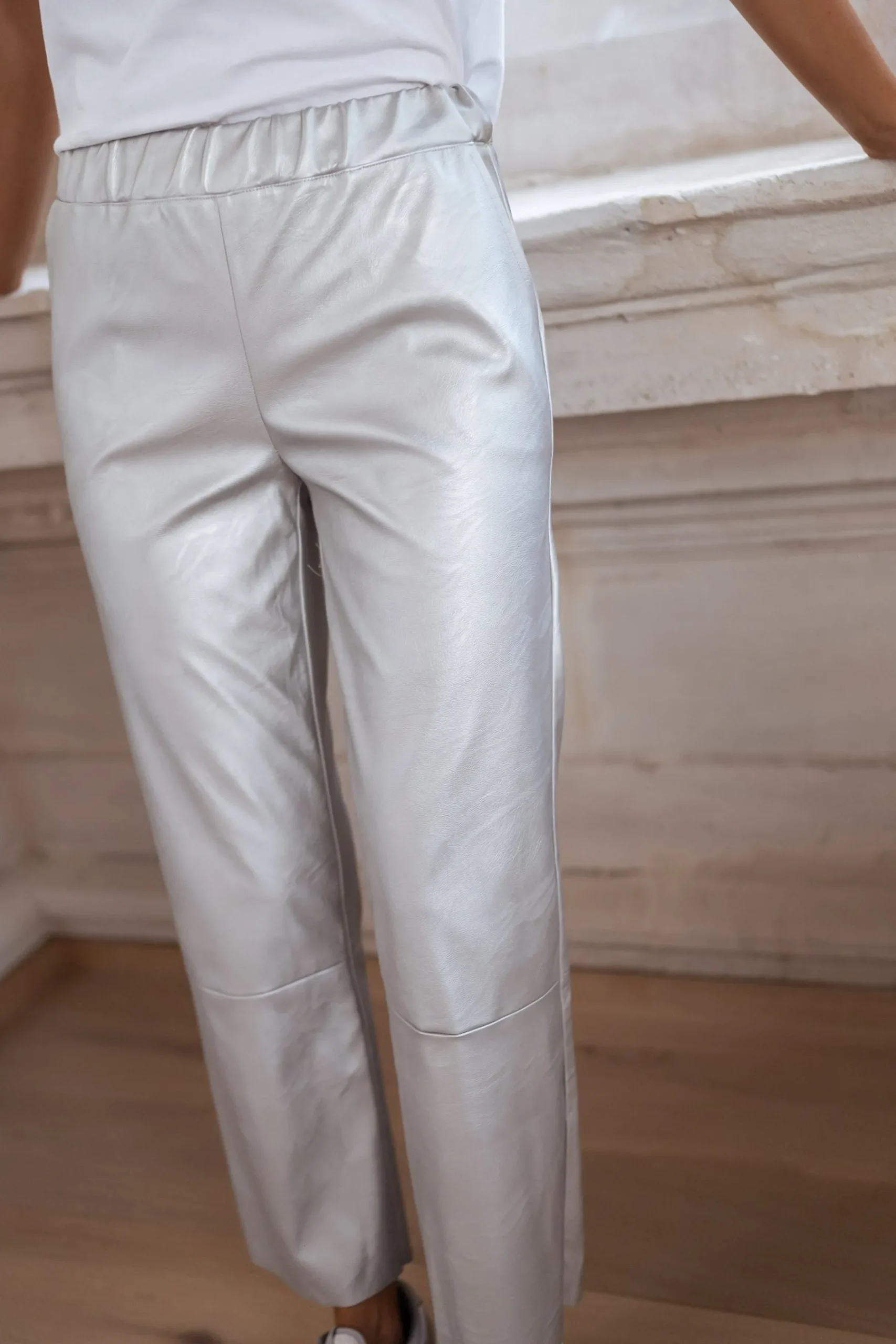 Pantalons-EASY-CLOTHES Pantalon Victoire - argentéEasy Clothes Argenté