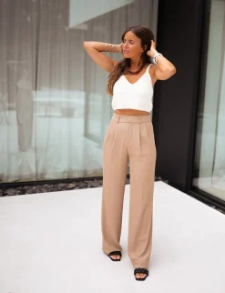 Pantalons-EASY-CLOTHES Pantalon Victor - beigeEasy Clothes Beige       