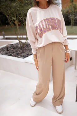 Pantalons-EASY-CLOTHES Pantalon Victor - beigeEasy Clothes Beige       