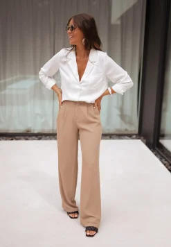 Pantalons-EASY-CLOTHES Pantalon Victor - beigeEasy Clothes Beige       