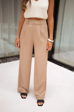 Pantalons-EASY-CLOTHES Pantalon Victor - beigeEasy Clothes Beige       