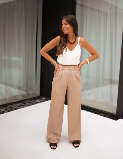 Pantalons-EASY-CLOTHES Pantalon Victor - beigeEasy Clothes Beige       