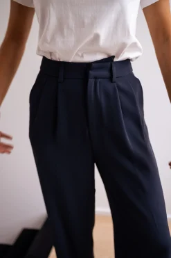 Pantalons-EASY-CLOTHES Pantalon Victor - Bleu marineEasy Clothes Bleu marine