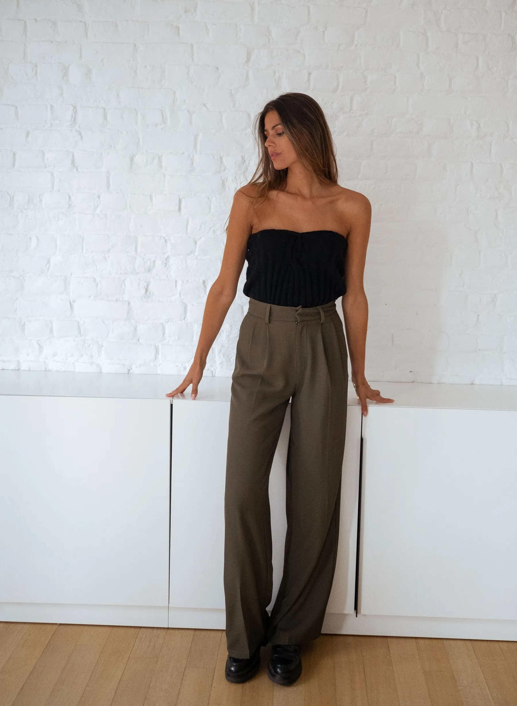Pantalons-EASY-CLOTHES Pantalon Victor - kakiEasy Clothes Kaki