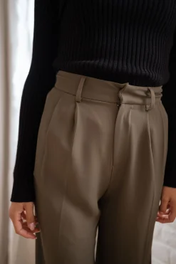 Pantalons-EASY-CLOTHES Pantalon Victor - kakiEasy Clothes Kaki