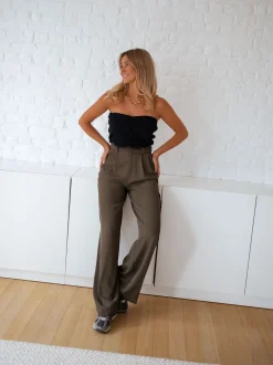 Pantalons-EASY-CLOTHES Pantalon Victor - kakiEasy Clothes Kaki