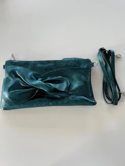 Sacs & Pochettes-EASY-CLOTHES Pochette Amil - vert canard brillanteEasy Clothes Vert canard brillante       