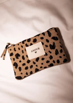 Sacs & Pochettes-EASY-CLOTHES Pochette Amy - Taupe à Tâches - Logo AmourEasy Clothes Taupe à tâches       