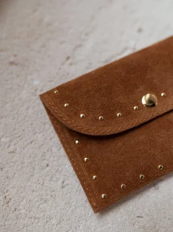Sacs & Pochettes-EASY-CLOTHES Pochette Bil - en cuir camelEasy Clothes En cuir camel       