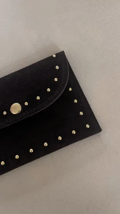Sacs & Pochettes-EASY-CLOTHES Pochette Bil - en cuir noirEasy Clothes En cuir noir       