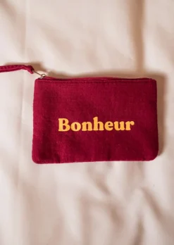 Sacs & Pochettes-EASY-CLOTHES Pochette Bonheur - Bordeaux - Accessoires Easy Clothes Bordeaux       