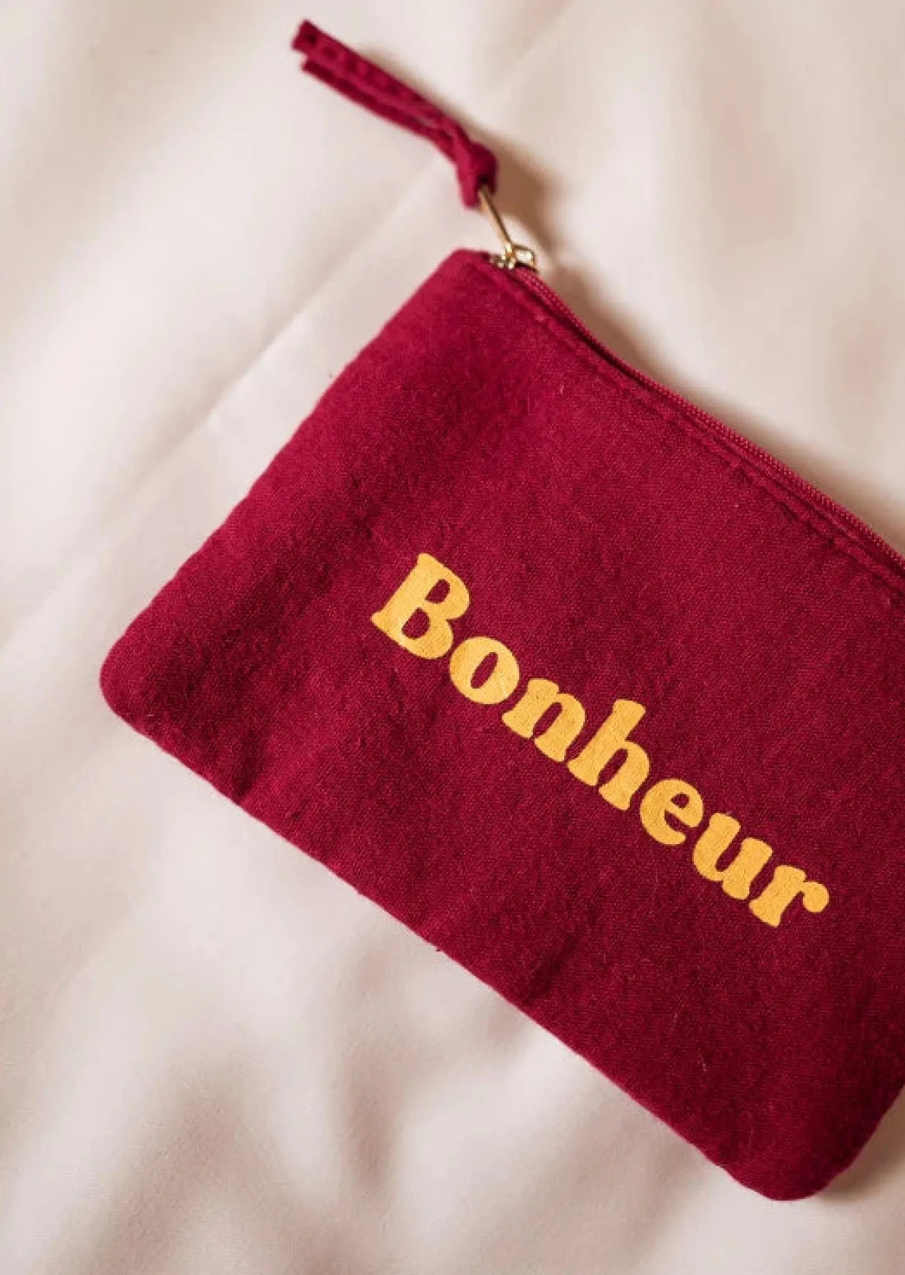 Sacs & Pochettes-EASY-CLOTHES Pochette Bonheur - Bordeaux - Accessoires Easy Clothes Bordeaux