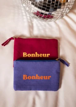 Sacs & Pochettes-EASY-CLOTHES Pochette Bonheur - Bordeaux - Accessoires Easy Clothes Bordeaux