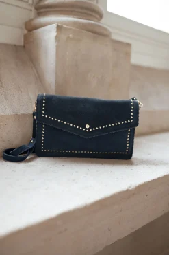Sacs & Pochettes-EASY-CLOTHES Pochette Jiani - marine/grise en cuirEasy Clothes Marine/grise en cuir       