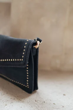 Sacs & Pochettes-EASY-CLOTHES Pochette Jiani - marine/grise en cuirEasy Clothes Marine/grise en cuir       