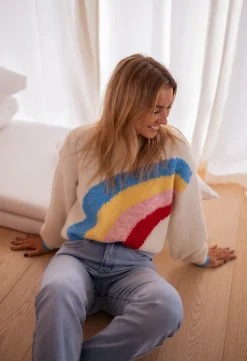 Pulls & Gilets-EASY-CLOTHES Pull - Rainbow - couleurEasy Clothes Écru       