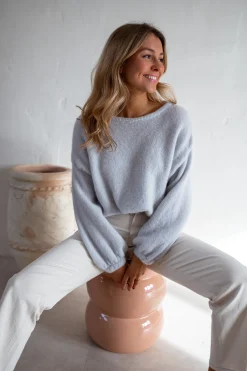 Pulls & Gilets-EASY-CLOTHES Pull Adixia - Gris Perle - Vêtements FemmeEasy Clothes Gris perle       