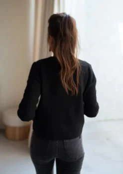 Pulls & Gilets-EASY-CLOTHES Pull Alma - Noir - Doux - Vêtements Tendances FemmeEasy Clothes Noir       