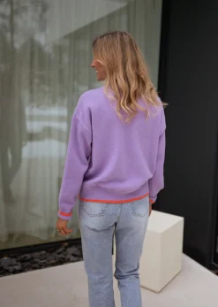 Pulls & Gilets-EASY-CLOTHES Pull Amoura - mauveEasy Clothes Mauve       