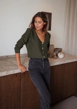 Pulls & Gilets-EASY-CLOTHES Pull Aurélien - kakiEasy Clothes Kaki       