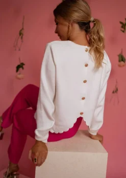 Pulls & Gilets-EASY-CLOTHES Pull Blanc | Bess | Intemporel | Easy Clothes Blanc