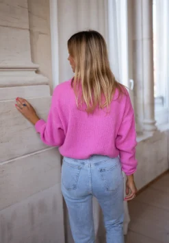 Pulls & Gilets-EASY-CLOTHES Pull Bolla - roseEasy Clothes Rose       