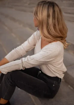 Pulls & Gilets-EASY-CLOTHES Pull Bouma - Beige - Made In Italy - Taille UniqueEasy Clothes Beige       