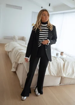 Pulls & Gilets-EASY-CLOTHES Pull Dyla - noir et blancEasy Clothes Noir et blanc